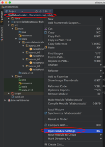 intellij module settings