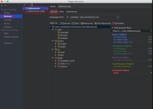 intellij module settings