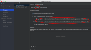intellij module settings paths tab